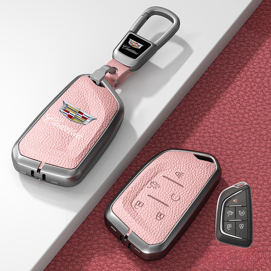 Cadillac Zinc Alloy + Leather Protection Car Key Fob Case Cover For XT5, TS-L, CT6, XT4, XTS - i-Station Mobile Phone & Electronic Device Repair and Accessories