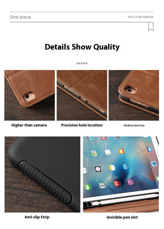 [With Handbag] Apple iPad 10.9" 10th (2022) - TPU + PU 2 in 1 Leather Material with Automatic Sleep Function Stand Case