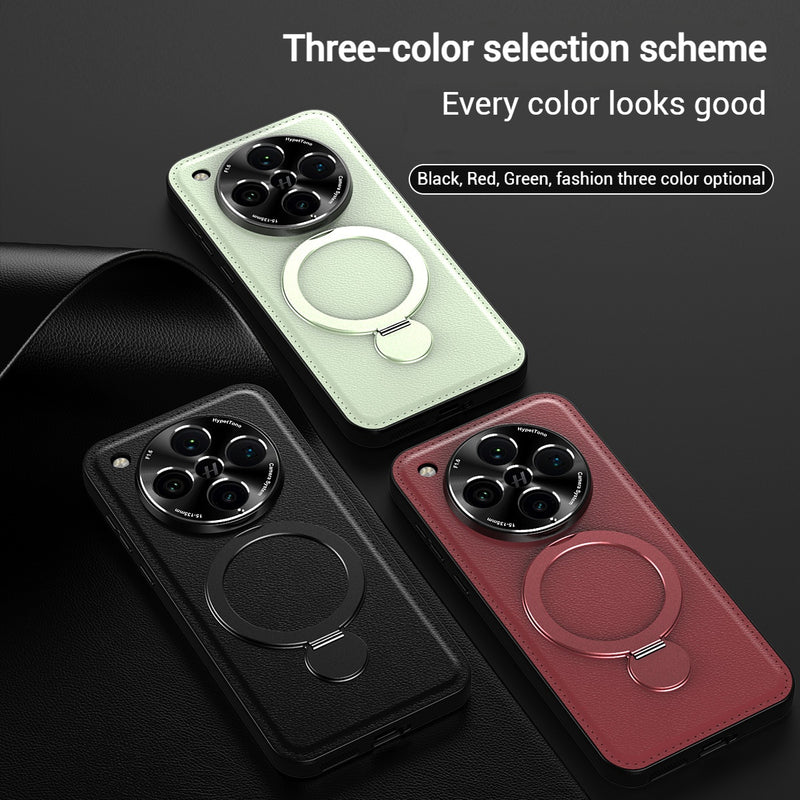 Load image into Gallery viewer, [Built-in Ring Bracket][Magsafe Compatible] Oppo Reno13 / Pro Premium Leather Texture Full-Body Shockproof Phone Case
