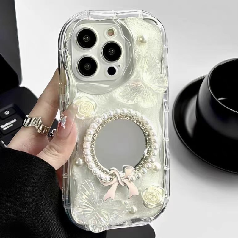 Load image into Gallery viewer, [Built-in Mirror] Apple iPhone 15/Plus/Pro/Pro Max Full-wrap 3D Anti-drop BlingBling Series Case
