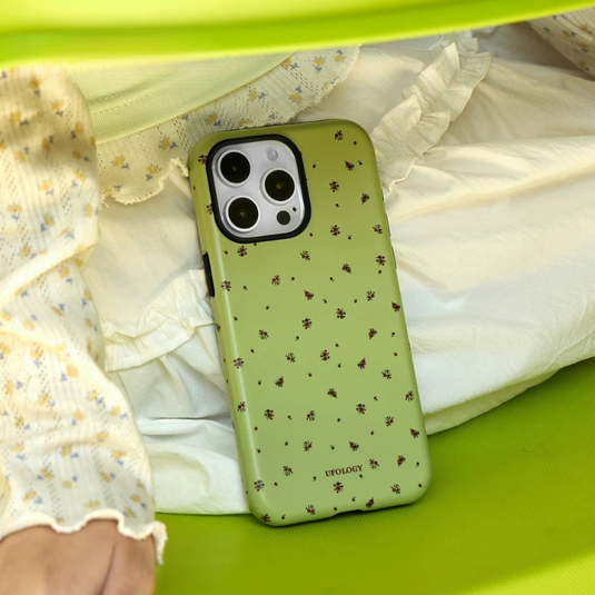 [Magsafe Compatible] Apple iPhone 17/Pro/Max - Ditsy Floral Design 2-in-1 Shockproof Phone Stand Case