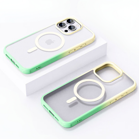 [Magsafe Comptible] Apple iPhone 15/Pro/Pro Max/Plus Gradient Transparent Full-protection Anti-drop Essentials Series Case