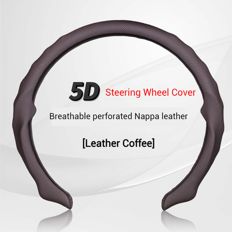 Load image into Gallery viewer, [38 CM] Universal 5D Car Steering Wheel Covers for All Seasons, Sporty Non-Slip Napa Leather with Perforated Breathable Design - i-Station Mobile Phone &amp; Electronic Device Repair and Accessories
