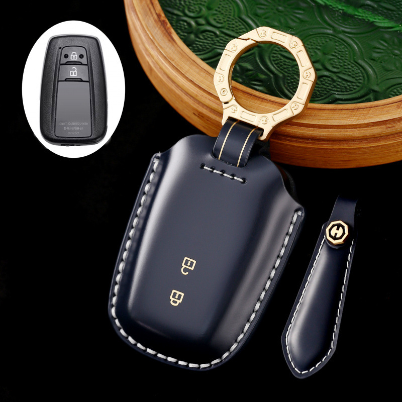 Load image into Gallery viewer, Toyota Genuine Leather Protection Car Key Fob Case Cover For Highlander, Avalon (2024)
