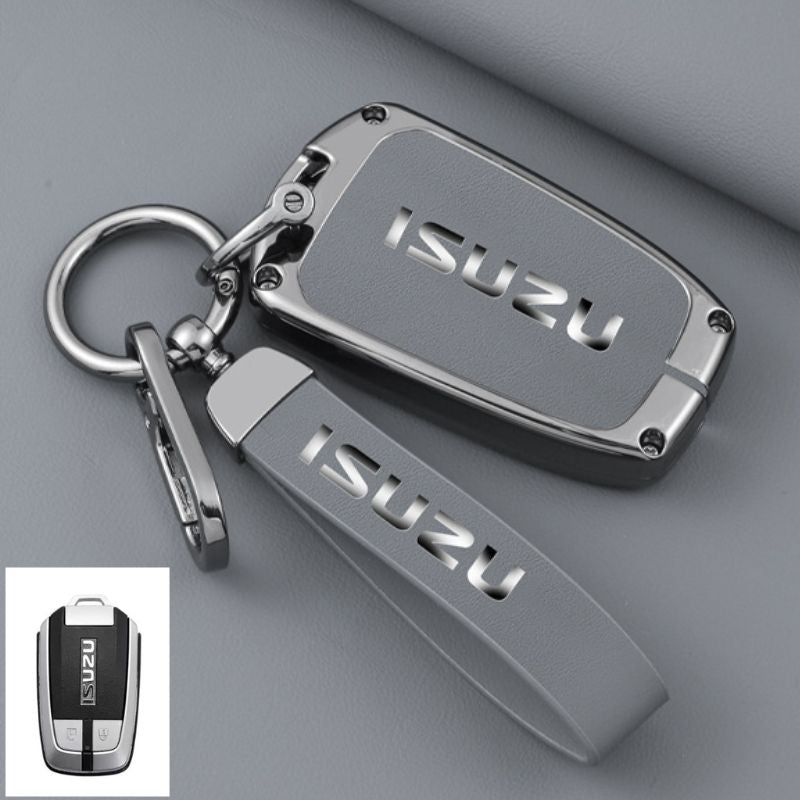 Load image into Gallery viewer, Isuzu Zinc Alloy PU Leather Car Key Fob Case Cover For D-MAX, MUX
