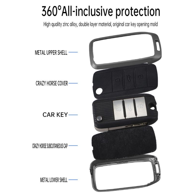 Load image into Gallery viewer, Roewe Zinc Alloy Full Protection Car Key Fob Case Cover For RX5 PLUS, i5, i6 MAX,  D7, CLEVER, RX3, IMAX8, ei5, ei6
