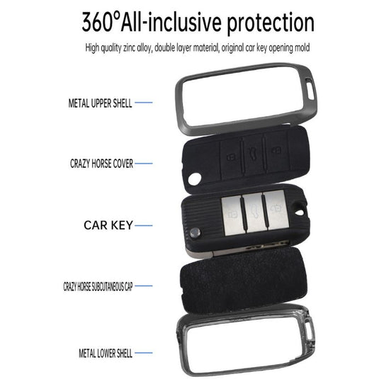 Roewe Zinc Alloy Full Protection Car Key Fob Case Cover For RX5 PLUS, i5, i6 MAX,  D7, CLEVER, RX3, IMAX8, ei5, ei6