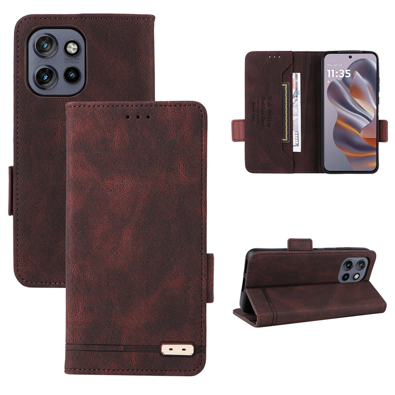 Load image into Gallery viewer, [Built-in Card Slot] Motorola Moto Edge 50 Neo Leather Flip Shockproof Essentials Series Case
