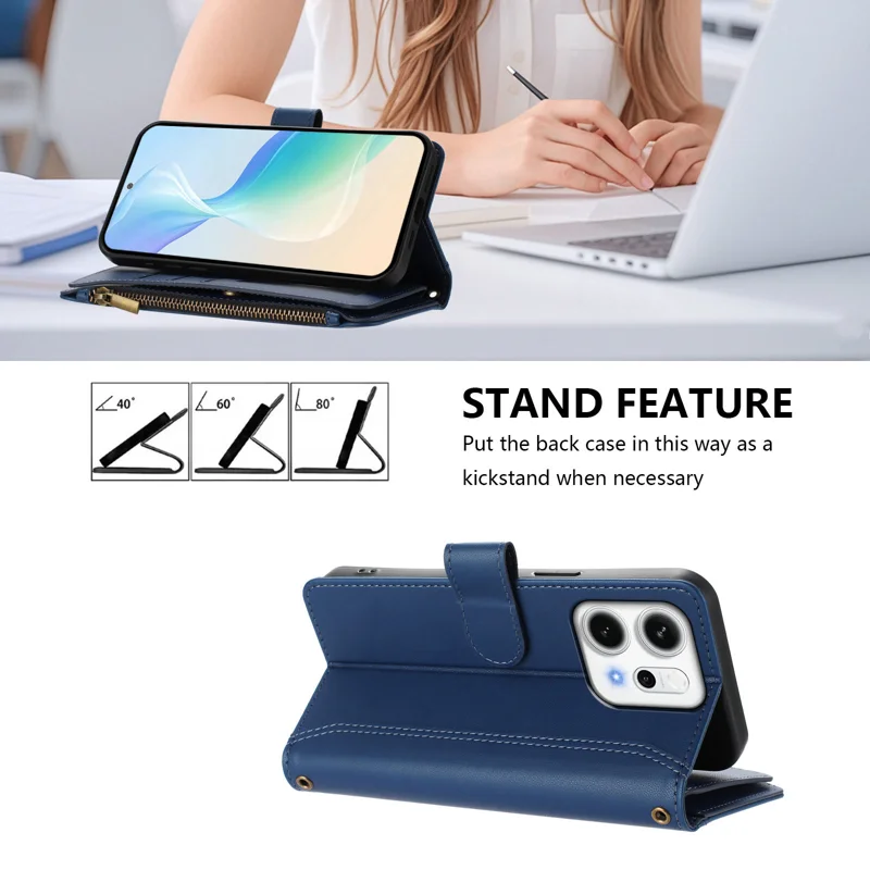 Load image into Gallery viewer, [With Card Slot] OPPO Reno14 &amp; Pro - Multifunctional Flip Phone Case With Magnetic Closure &amp; Wrist Strap
