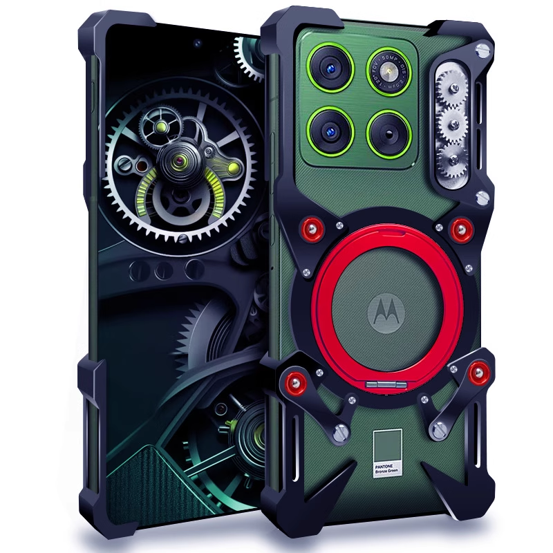 Load image into Gallery viewer, [With 360° Rotating Stand] Motorola Moto Edge 70 Aluminum Alloy Metal Frame Shockproof Case
