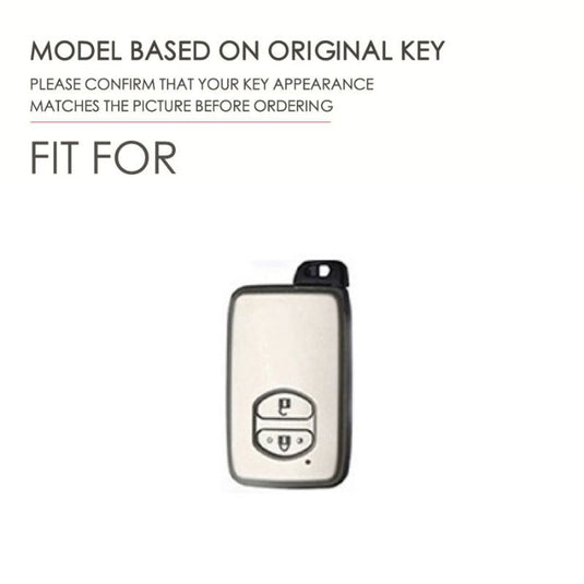 Toyota Full Metal  Coverage + PU Leather Car Key Fob Case Cover For Corolla, Camry, Prado, Avalon