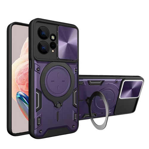 [Built-in Stand][With Slide Lens Cover] Xiaomi Poco X6 Pro 5G Military-Grade Full Coverage Essentials Series Case