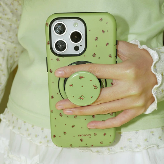 [Magsafe Compatible] Apple iPhone 17/Pro/Max - Ditsy Floral Design 2-in-1 Shockproof Phone Stand Case