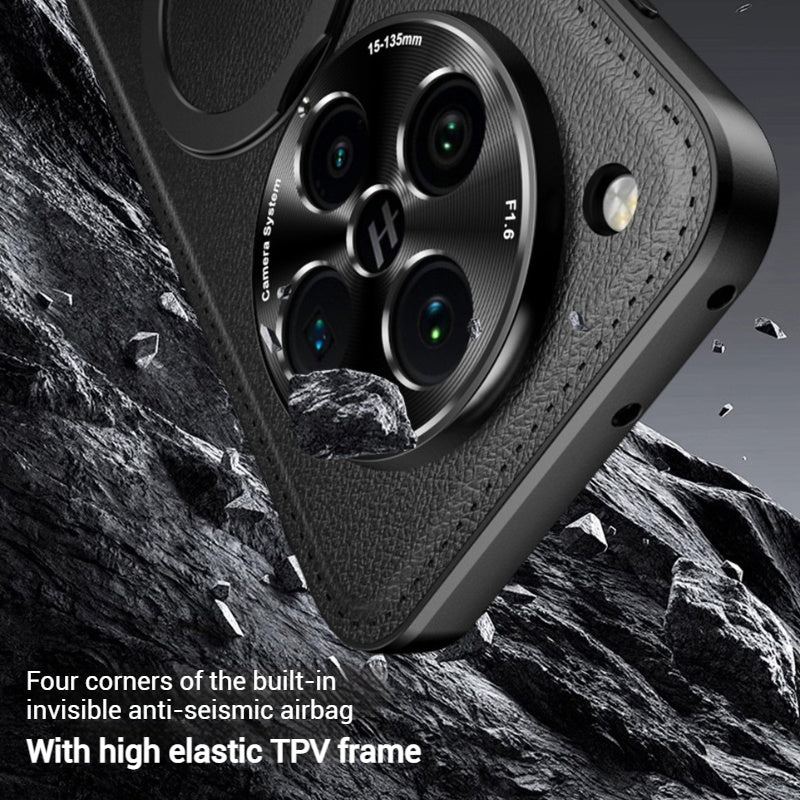 Load image into Gallery viewer, [Built-in Ring Bracket][Magsafe Compatible] Oppo Reno13 / Pro Premium Leather Texture Full-Body Shockproof Phone Case
