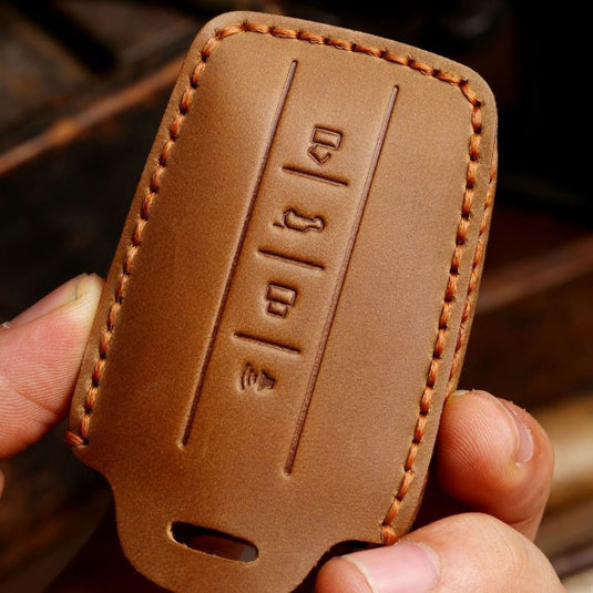 Great Wall Handcrafted Genuine Leather Car Key Fob Case Cover For Tank 300, 400, 500, 700