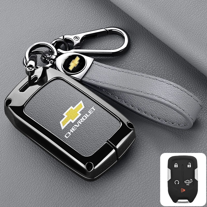 Load image into Gallery viewer, Chevrolet Stylish Zinc Alloy Key Fob Case for Suburban, Tahoe, Silverado, Colorado, Blazer, Equinox, Traverse
