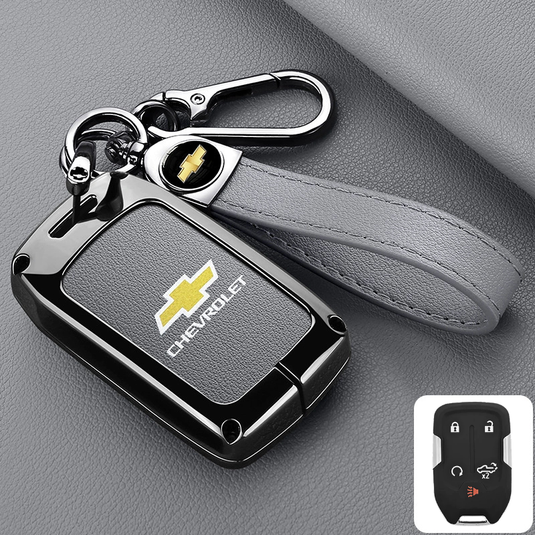 Chevrolet Stylish Zinc Alloy Key Fob Case for Suburban, Tahoe, Silverado, Colorado, Blazer, Equinox, Traverse