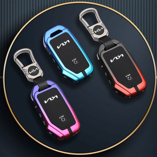 Kia Zinc Alloy + Silicone Car Key Fob Case Cover For K5, Seltos, Sportage, Sorento, Cerato, Ceed, Niro EV, Telluride, Soul, Proceed - i-Station Mobile Phone & Electronic Device Repair and Accessories