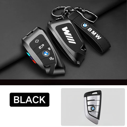 BMW Premium Leather Protection Car Key Fob Case Cover For BMW 5 Series (530), 3 Series (330Li), 7 Series, X1, X3, X5, iX3 (2026)