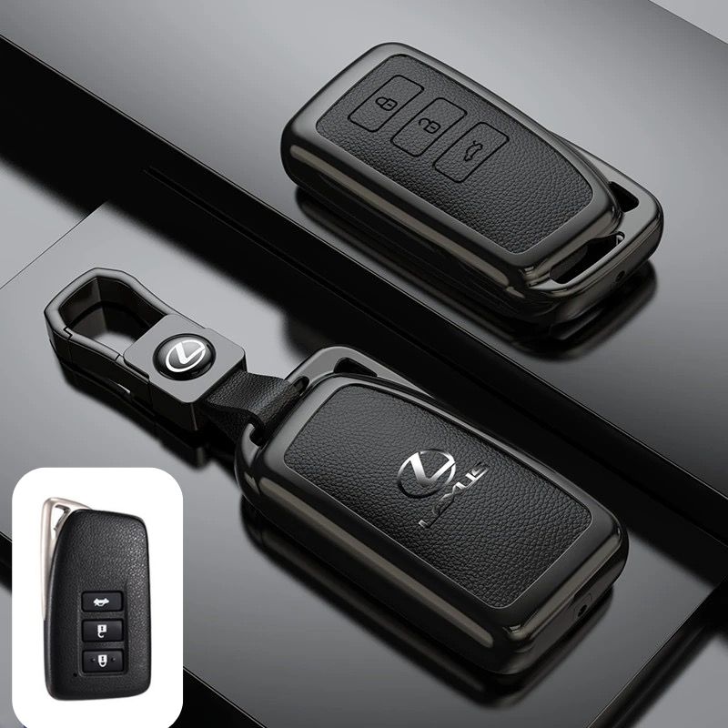 Load image into Gallery viewer, Lexus Zinc Alloy + PU Leather Car Key Fob Case Cover For ES200, ES300, RX350, NX350H, LS500H
