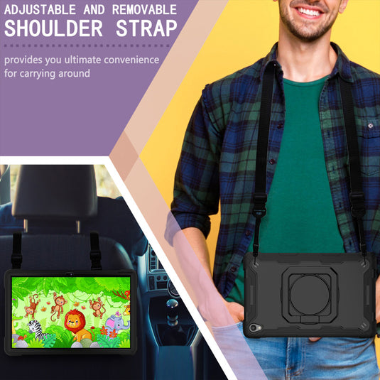 Lenovo Tab M10 Plus (3rd Gen) 10.6" inch 2022 - 360 Rotation Heavy Duty Kid Friendly Ring Handle Case - i-Station Mobile Phone & Electronic Device Repair and Accessories
