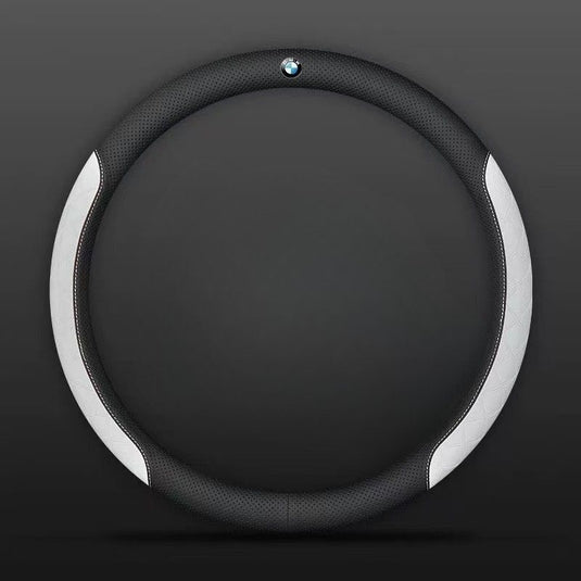 BMW PU Leather Steering Wheel Cover with Heat-Pressed Embossed Texture For 5 Series (530), 3 Series, 7 Series, 1 Series, X1, X2, X3, X4, X5, i3, iX3