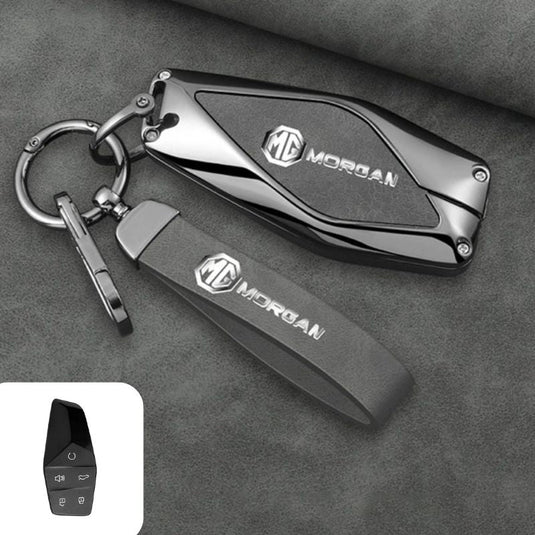MG Zinc Alloy + PU Leather Smart Remote Control Car Key Fob Case Cover For MG ONE