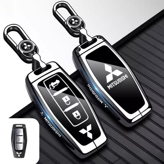 Mitsubishi Zinc Alloy + TPU Car Key Fob Case Cover For Outlander, ASX, Eclipse Cross, L200, Pajero, Triton, Lancer EX
