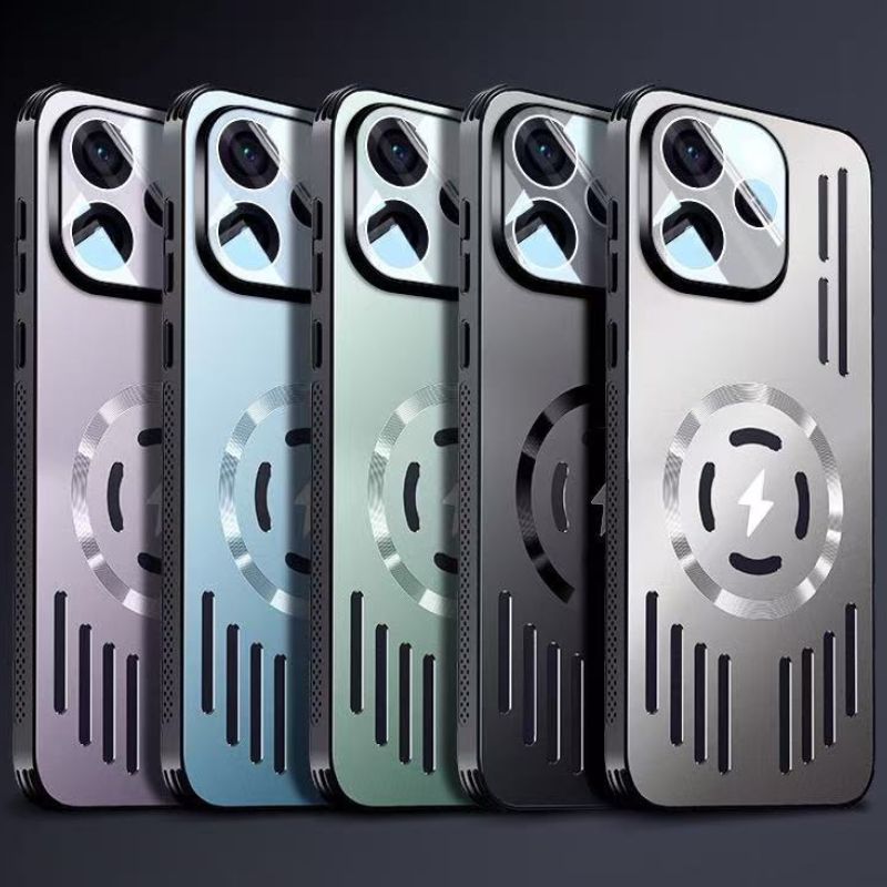[Magsafe Compatible] OPPO Reno15 Pro Metal Matte Magnetic Hollow Cooling Case - i-Station Mobile Phone & Electronic Device Repair and Accessories