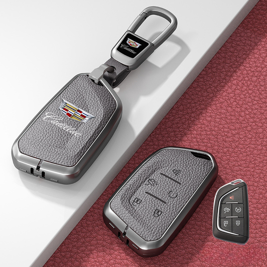 Cadillac Zinc Alloy + Leather Protection Car Key Fob Case Cover For XT5, TS-L, CT6, XT4, XTS - i-Station Mobile Phone & Electronic Device Repair and Accessories