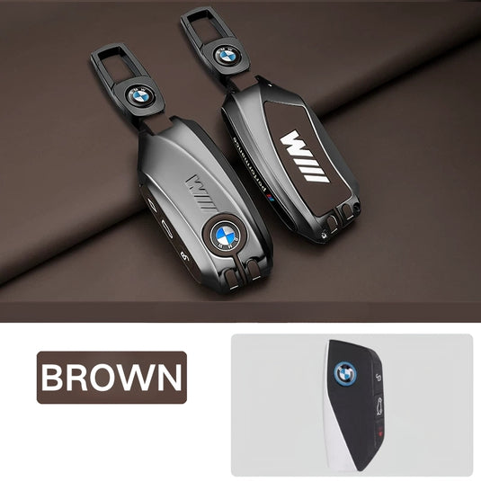 BMW Premium Leather Protection Car Key Fob Case Cover For BMW 5 Series (530), 3 Series (330Li), 7 Series, X1, X3, X5, iX3 (2026)