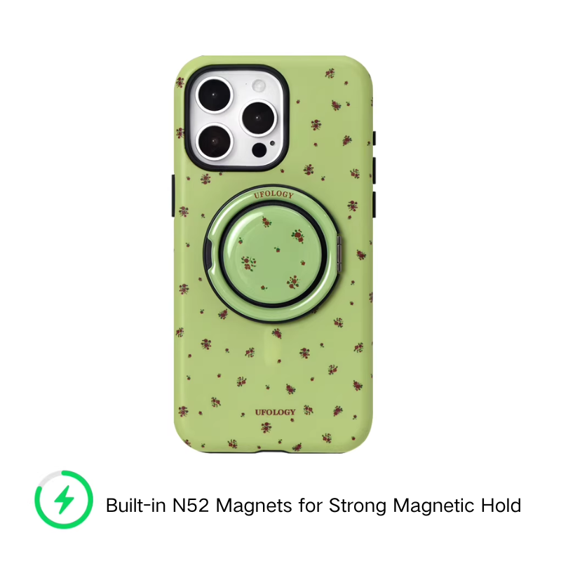 Load image into Gallery viewer, [Magsafe Compatible] Apple iPhone 17/Pro/Max - Ditsy Floral Design 2-in-1 Shockproof Phone Stand Case
