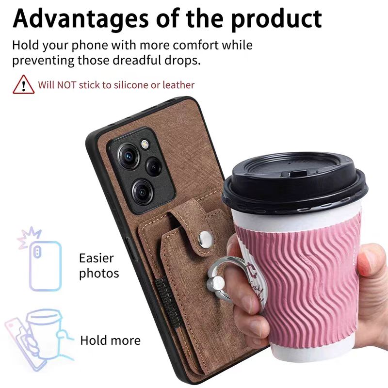 Load image into Gallery viewer, [Built-in Ring Bracket][With Card Solt] OPPO Reno8 5G/Pro Full-coverage Leather Shockproof Wallet Series Case
