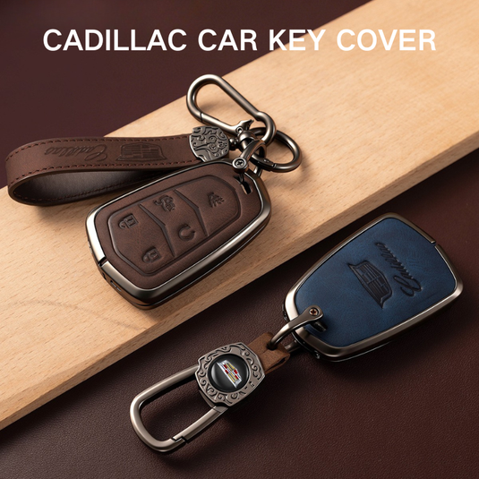 Cadillac Crazy Horse Leather Car Key Fob Case Cover For XT5, XT4, XT6, CT4, CT5, CT6, ATS-L, XTS, TS-L - i-Station Mobile Phone & Electronic Device Repair and Accessories