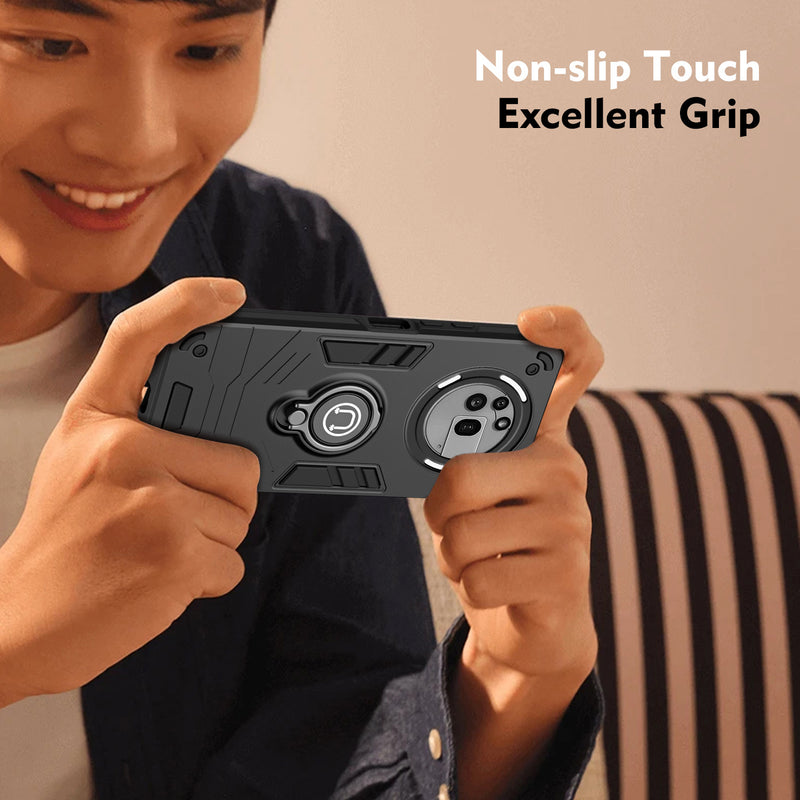 Load image into Gallery viewer, [Built-in Ring Bracket][With Slide Lens Cover] Nothing Phone (3a)/Pro Mecha-style Anti-slip Protective Hard Heavy Duty Series Case - i-Station Mobile Phone &amp; Electronic Device Repair and Accessories
