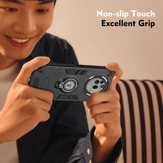 [Built-in Ring Bracket][With Slide Lens Cover] Nothing Phone (3a)/Pro Mecha-style Anti-slip Protective Hard Heavy Duty Series Case - i-Station Mobile Phone & Electronic Device Repair and Accessories