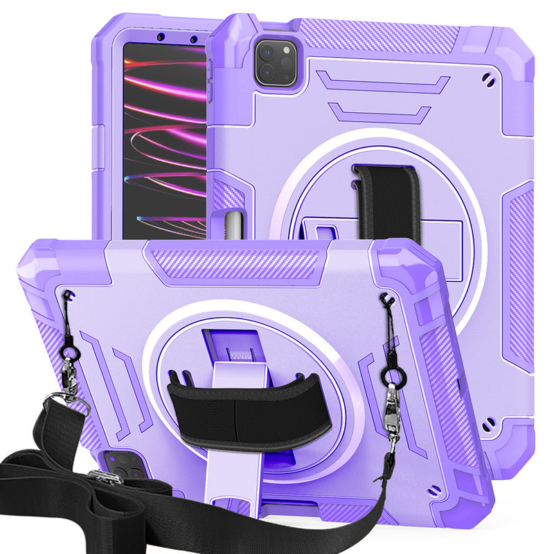 Load image into Gallery viewer, [Built-in Stand][With Wrist Strap] Apple iPad 7/8/9 10.2&#39;&#39; 7/8/9th Gen (2019/2020/2021) EVA Kid Friendly Heavy Duty Ring Holder Stand Case
