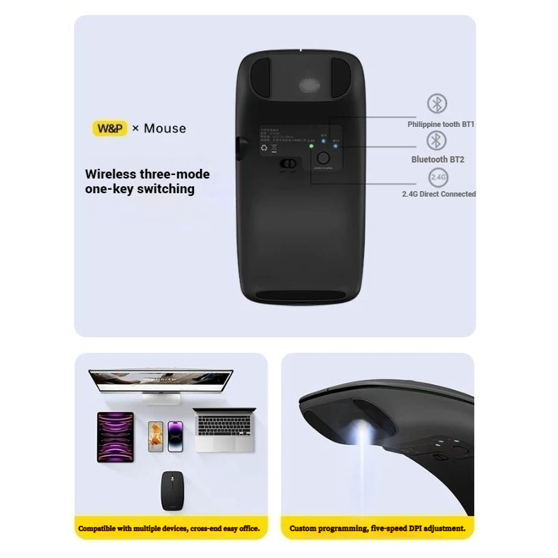 Load image into Gallery viewer, W&amp;P Wireless Bluetooth Silent Tri-Mode Wireless Bluetooth Mouse - i-Station Mobile Phone &amp; Electronic Device Repair and Accessories
