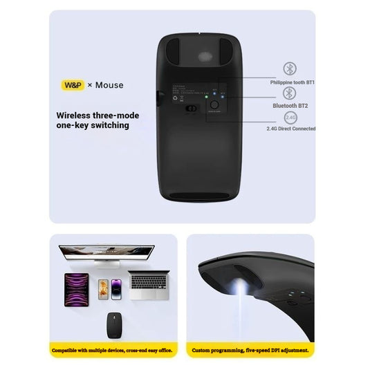 W&P Wireless Bluetooth Silent Tri-Mode Wireless Bluetooth Mouse - i-Station Mobile Phone & Electronic Device Repair and Accessories