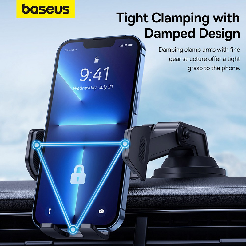 Load image into Gallery viewer, Baseus UltraControl Go Series Clamp-Type Phone Holder (Suction Cup Version) - Cluster Black - i-Station Mobile Phone &amp; Electronic Device Repair and Accessories
