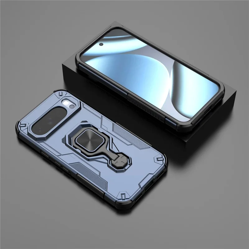 Load image into Gallery viewer, [Built-in Ring Bracket] Google Pixel 10/Pro Mecha-style Anti-slip Protective Hard Heavy Duty Series Case
