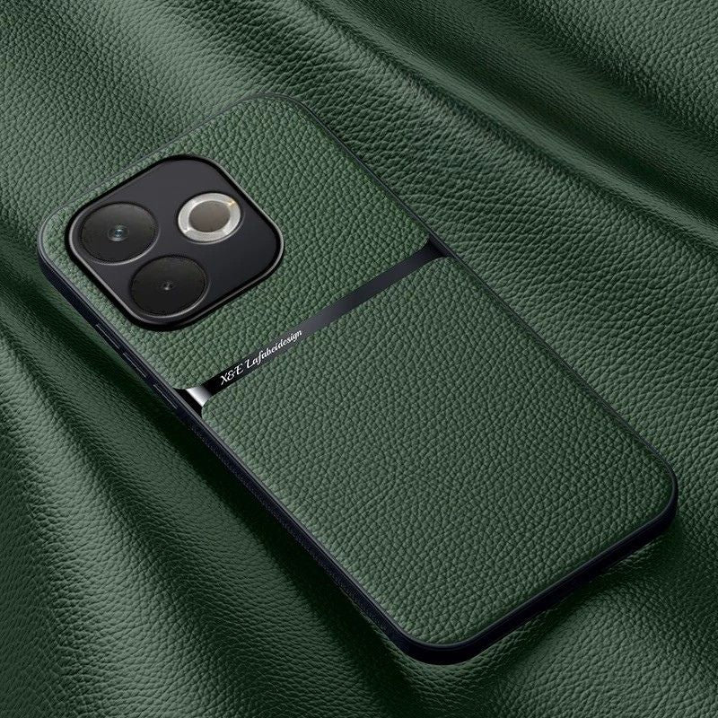 Load image into Gallery viewer, OPPO A5 Pro 5G - Business TPU Soft Edge Plain Leather Car Magnetic Anti-Drop Case
