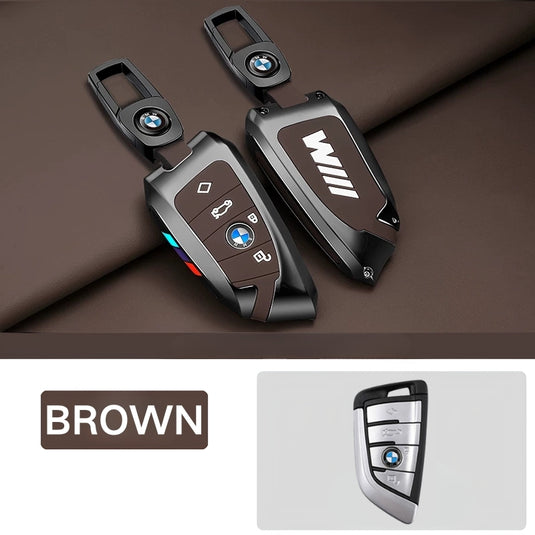 BMW Premium Leather Protection Car Key Fob Case Cover For BMW 5 Series (530), 3 Series (330Li), 7 Series, X1, X3, X5, iX3 (2026)