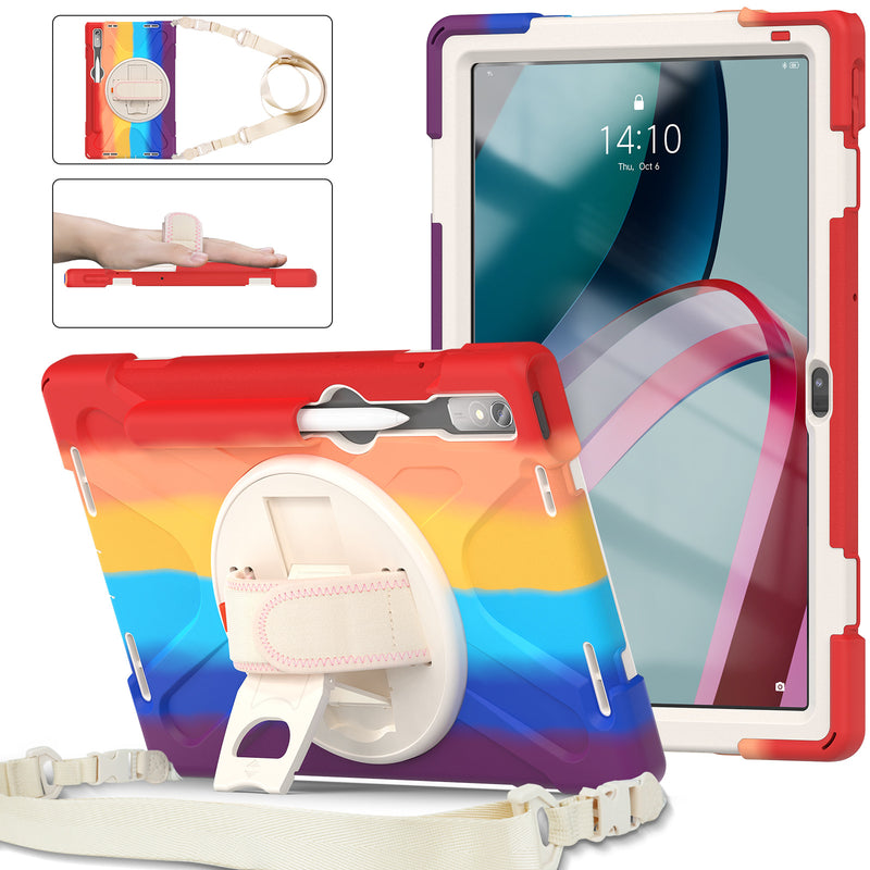 Load image into Gallery viewer, [Built-in Kickstand] Lenovo Tab M10 Gen 3 (3rd Gen) 10.1&quot; inch 2022 (TB-328F/TB-328X) - Silicone Full Covered Heavy Duty Series Case With Adjustable Hand Strap
