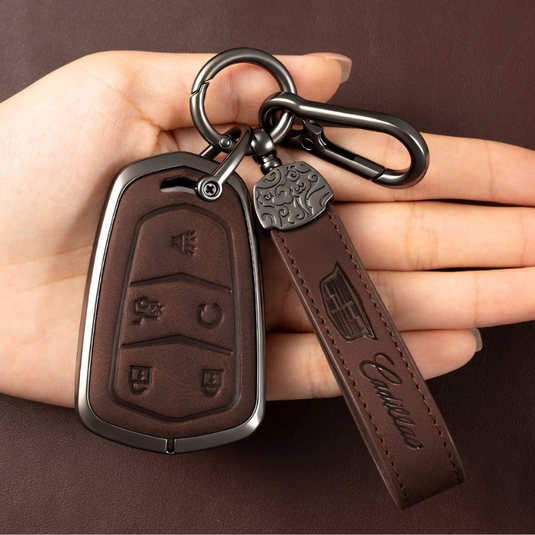 Cadillac Crazy Horse Leather Car Key Fob Case Cover For XT5, XT4, XT6, CT4, CT5, CT6, ATS-L, XTS, TS-L - i-Station Mobile Phone & Electronic Device Repair and Accessories