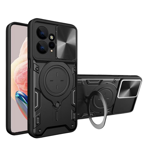 [Built-in Stand][With Slide Lens Cover] Xiaomi Poco X5 Pro Military-Grade Full Coverage Essentials Series Case