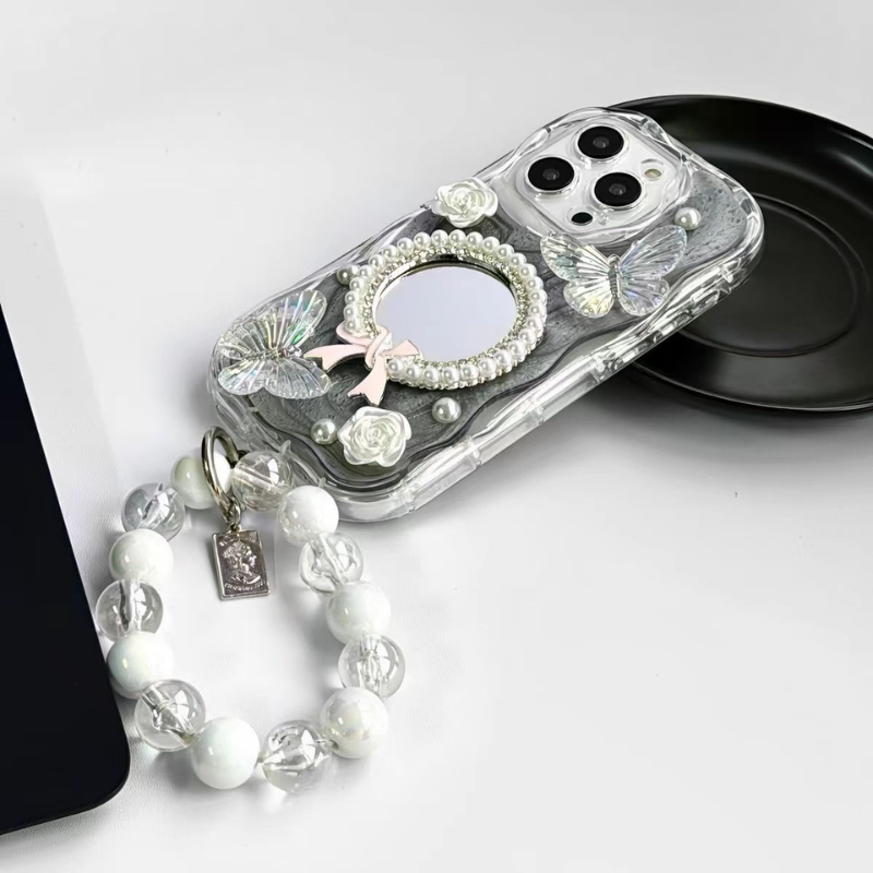 Load image into Gallery viewer, [Built-in Mirror] Apple iPhone 15/Plus/Pro/Pro Max Full-wrap 3D Anti-drop BlingBling Series Case
