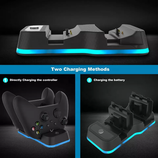 Xbox Series X/S Dual Charging Station with Dual USB-C Ports & LED Indicator - Polar Tech Australia