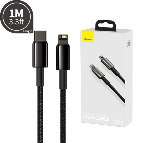 Baseus Tungsten Gold Fast Charging Data Cable Type-C to iP PD 20W 1M