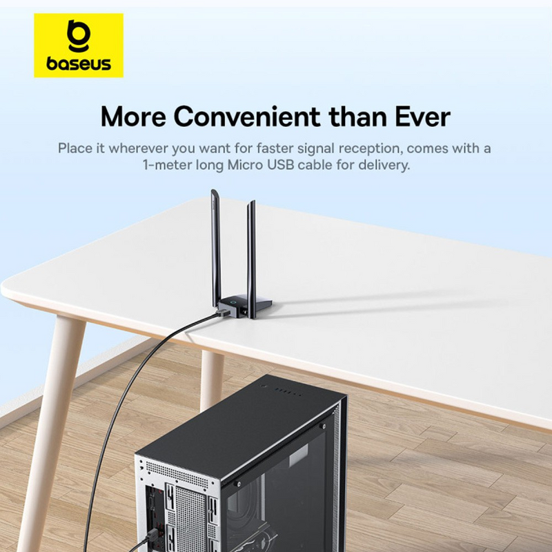 Load image into Gallery viewer, Baseus FastJoy Series WiFi Adapter 1300Mbps - Cluster Black - i-Station Mobile Phone &amp; Electronic Device Repair and Accessories

